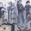 Crossfire - Acrylic Drawings - By P Hock, Frameless Drawing Artist