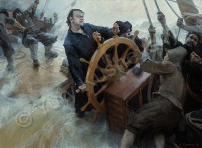 Painting - The Great Steering - Oil On Canvas