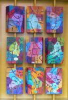 Multi Image Carousel No 2 - Oil On Ply-Wood Paintings - By Martin Koetsier, Abstract Painting Artist