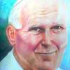Portrait Of Pope John Paul II - Colored Pencil Drawings - By Sammy Felix, Realism Drawing Artist
