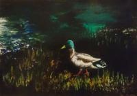 Night Scouting - Acrylics Paintings - By Jonas Alin, Nature Painting Artist