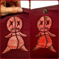 Hand Painted Clothing - Voodoo Doll - Acrylics