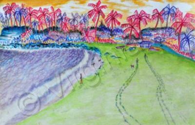 Landscape - Patnem Beach - Water Color