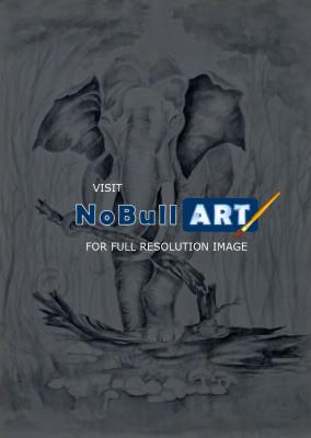 Wild Animals - L Elefante - Water Color