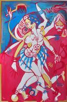 Kali - Oil On Canvas Paintings - By Virginia -, Expressionist Painting Artist