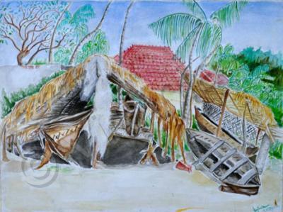 Landscape - Capanna Dei Pescatori - Water Color