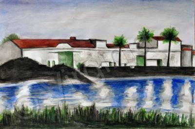 Landscape - Fabrica De Mariscos - Water Color