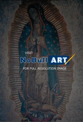 Figurative - Nuestra Senora De Guadalupe - Oil On Canvas