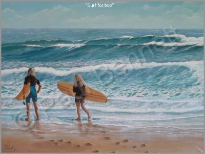 Seascapes - Surf For Two - Acrylic On Canvas