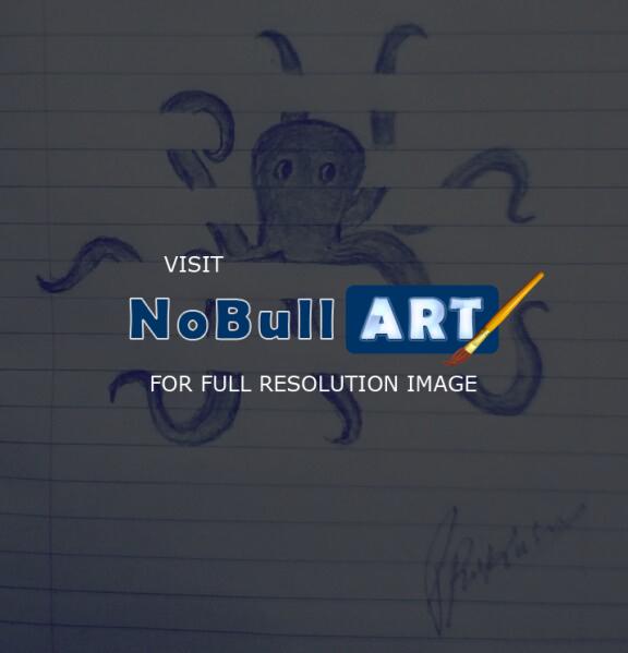Pencil Art - 3D Octopus - Pencil Art