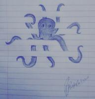Pencil Art - 3D Octopus - Pencil Art