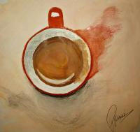 Coffee - Painting Paintings - By Prakash Prajapati, Water Color Art Painting Artist