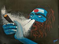 Aghori - Painting Paintings - By Prakash Prajapati, Canvas Painting Painting Artist