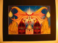 Crystal Empress - Colored Pencil  Ink Drawings - By Martin Bucknarish, Visionary Drawing Artist