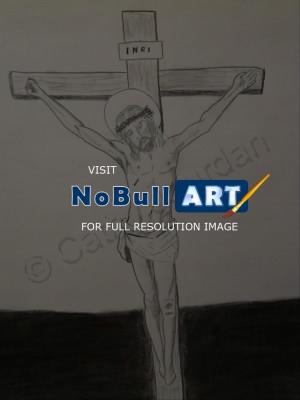 Religion - Crucifix - Charcoalgraphite