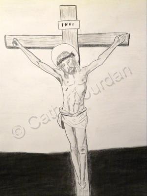 Religion - Crucifix - Charcoalgraphite