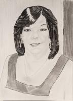 Self Portrait - Charcoal And Graphite Drawings - By Cathy Jourdan, Portrait Drawing Artist