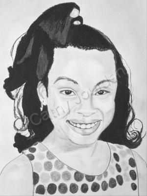 People - Marvins Oldest Granddaughter - Charcoal