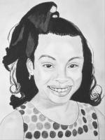 Marvins Oldest Granddaughter - Charcoal Drawings - By Cathy Jourdan, Portrait Drawing Artist