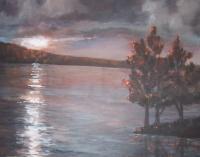 Opas Sunset - Acrylics Paintings - By Joe Labianca, Impressionism Painting Artist