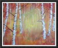 Birches - Acrylics Paintings - By Joe Labianca, Impressionism Painting Artist
