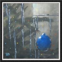Blue Ornament - Acrylics Paintings - By Joe Labianca, Impressionism Painting Artist