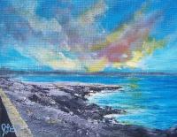 Rocky Coast - Acrylics Paintings - By Joe Labianca, Impressionism Painting Artist