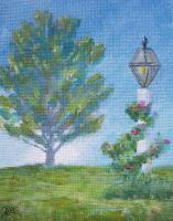 Lamp Post - Acrylics Paintings - By Joe Labianca, Impressionism Painting Artist