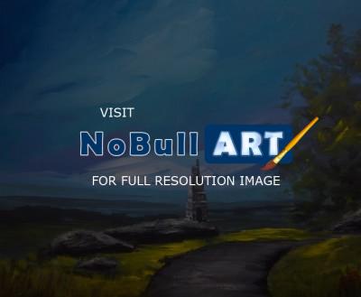 Landscapes - Little Round Top Gettysburg - Acrylics
