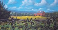 Barn - Acrylics Paintings - By Joe Labianca, Impressionism Painting Artist