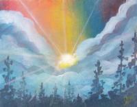 Rays - Acrylics Paintings - By Joe Labianca, Impressionism Painting Artist