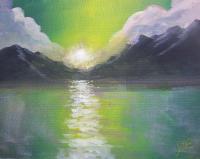 Landscapes - Emerald Lake - Acrylics
