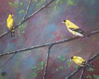 Goldfinch - Acrylics Paintings - By Joe Labianca, Impressionism Painting Artist