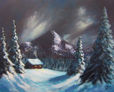 Landscapes - Cabin - Acrylics