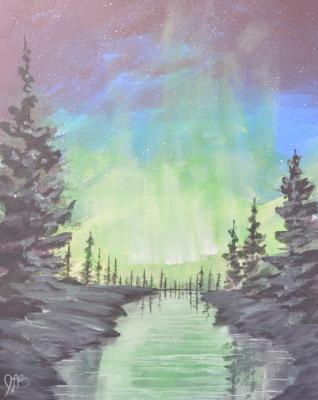 Landscapes - Aurora - Acrylics