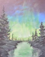 Landscapes - Aurora - Acrylics