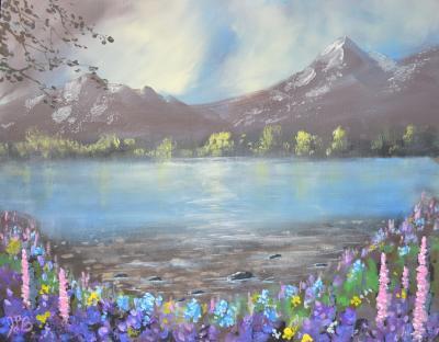 Landscapes - Lake - Acrylics