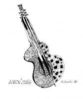 A New Song - Pen And Ink Drawings - By Edra Zook, Whimsical Drawing Artist