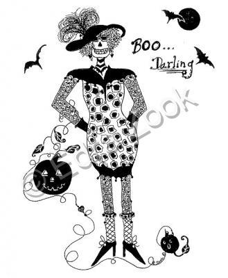 Ink Drawings - Boo Darling - Pen And Ink