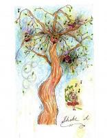 Shake It - Colored Pencil And Ink Drawings - By Edra Zook, Whimsical Drawing Artist