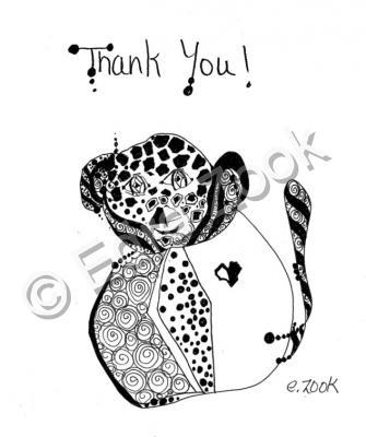 Ink Drawings - Thank You - Pen And Ink