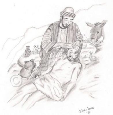 Drawings - Good Samaritan - Pencil