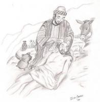 Drawings - Good Samaritan - Pencil