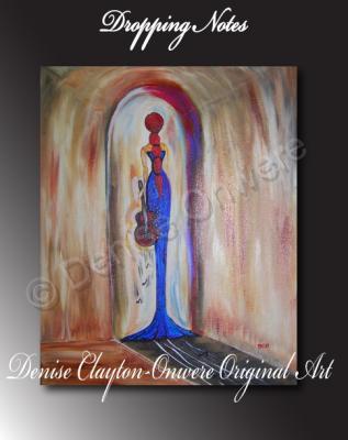 Unsilent Music - Dropping Notes By Denise Clayton-Onwere - Acrylic