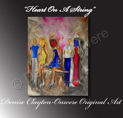 Fubar Collection - Heart On A String By Denise Clayton-Onwere - Acrylic