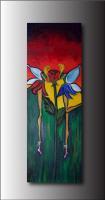 Botanicles Faries By Denise Clayton-Onwere - Acrylic Paintings - By Denise Onwere, Abstract Painting Artist