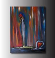 Walking Away By Denise Clayton-Onwere - Oil Paintings - By Denise Onwere, Abstract Painting Artist