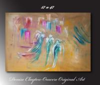 Angels Message By Denise Clayton-Onwere - Acrylic Paintings - By Denise Onwere, Abstract Painting Artist
