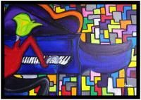 Just Jazz - Blocks N Keys By Denise Clayton-Onwere - Acrylic