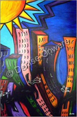 Just Jazz - Jazz Town By Denise Clayton-Onwere - Acrylic